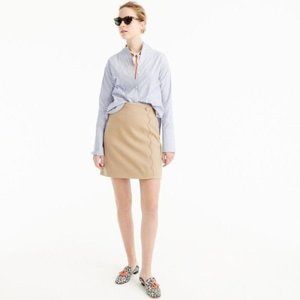 NWOT J.Crew Khaki Scallop Skirt 4
